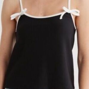 Black and White Strappy Top